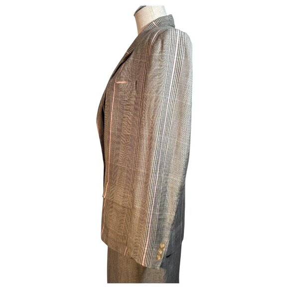 Vintage J Gallery Womens 2 Piece Suit Rayon Linen Size 7/8 One Button Jacket - Picture 5 of 11